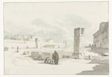 Cityscape in Giovinazzo, 1778. Creator: Louis Ducros