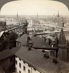 Cityscape, Stockholm, Sweden.Artist: Underwood & Underwood