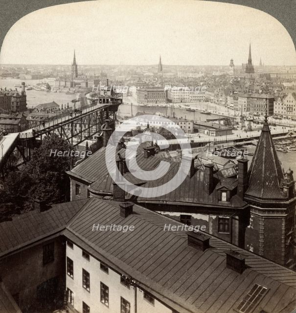 Cityscape, Stockholm, Sweden.Artist: Underwood & Underwood