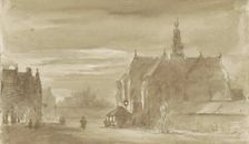 Cityscape with church, c.1803-c.1818. Creator: Arnoldus Johannes Eymer