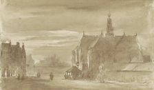 Cityscape with church, c.1803-c.1818. Creator: Arnoldus Johannes Eymer