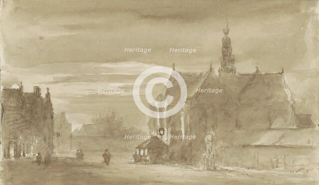 Cityscape with church, c.1803-c.1818. Creator: Arnoldus Johannes Eymer.