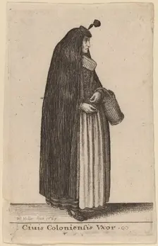 Ciuis Coloniesis Vxor, 1643. Creator: Wenceslaus Hollar