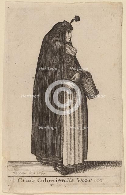 Ciuis Coloniesis Vxor, 1643. Creator: Wenceslaus Hollar.