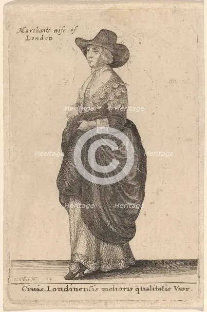 Ciuis Londinensis Melioris Qualitatis Vxor, 1643. Creator: Wenceslaus Hollar.