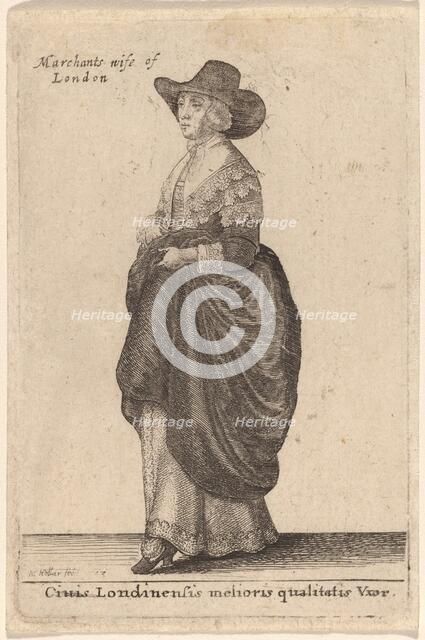 Ciuis Londinensis Melioris Qualitatis Vxor, 1643. Creator: Wenceslaus Hollar.
