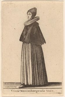 Ciuis Norimbergensis Vxor, 1643. Creator: Wenceslaus Hollar