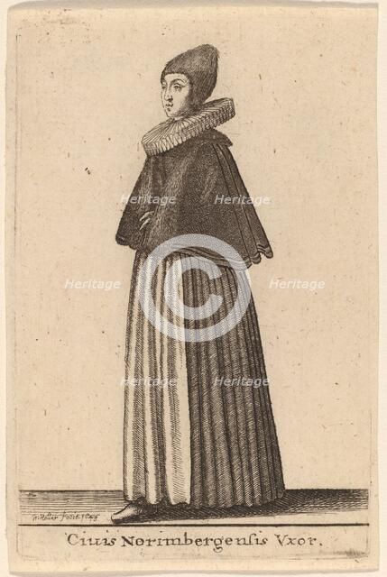 Ciuis Norimbergensis Vxor, 1643. Creator: Wenceslaus Hollar.
