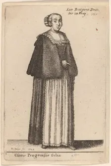 Ciuis Pragensis Filia, 1643. Creator: Wenceslaus Hollar
