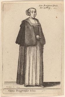 Ciuis Pragensis Filia, 1643. Creator: Wenceslaus Hollar
