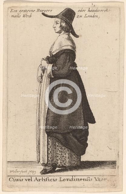 Ciuis vel Artificis Londinensis Vxor, 1643. Creator: Wenceslaus Hollar.