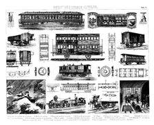 Civil constructions, different types of train cars, joining systems, brakes and wheels, engraving…