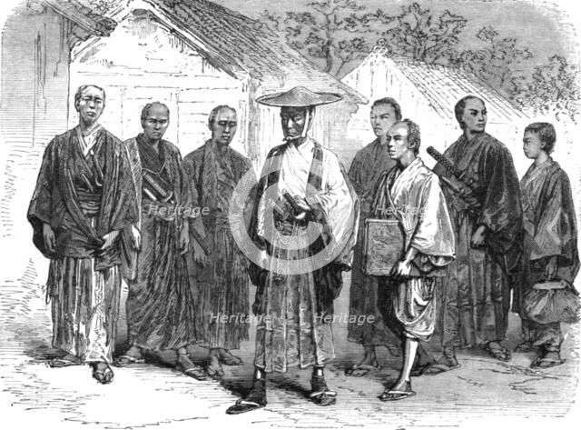 'Civil and military officials returning from duty; A European Sojourn in Japan', 1875. Creator: Unknown.