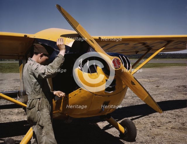 Civil Air Patrol Base, Bar Harbor, Maine, 1943. Creator: John Collier.