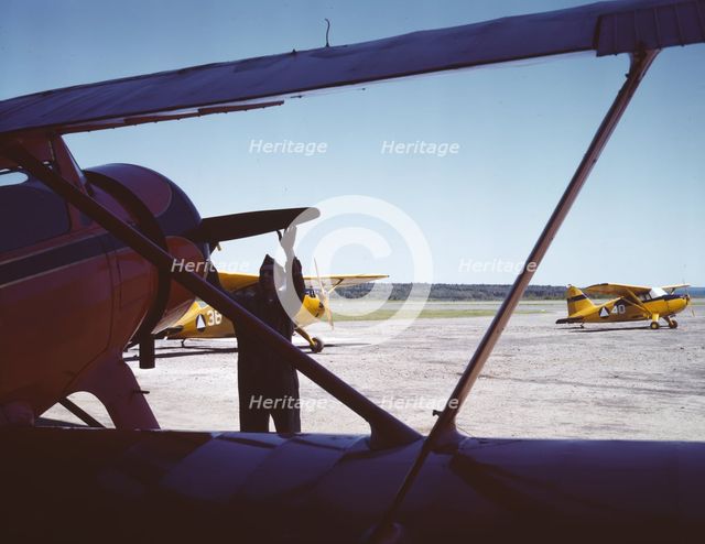 Civil Air Patrol Base, Bar Harbor, Maine, 1943. Creator: John Collier.