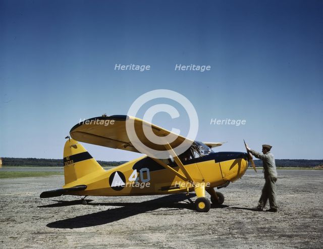 Civil Air Patrol Base, Bar Harbor, Maine, 1943. Creator: John Collier.