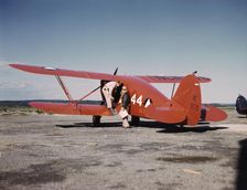 Civil Air Patrol Base, Bar Harbor, Maine, 1943. Creator: John Collier