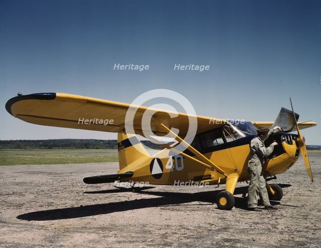 Civil Air Patrol Base, Bar Harbor, Maine, 1943. Creator: John Collier.