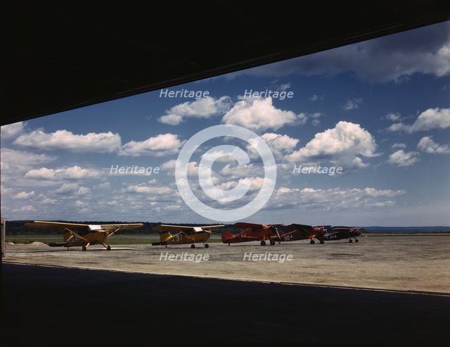 Civil Air Patrol Base, Bar Harbor, Maine, 1943. Creator: John Collier.