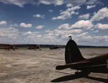 Civil Air Patrol Base, Bar Harbor, Maine, 1943. Creator: John Collier