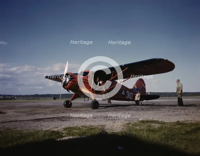 Civil Air Patrol Base, Bar Harbor, Maine, 1943. Creator: John Collier.