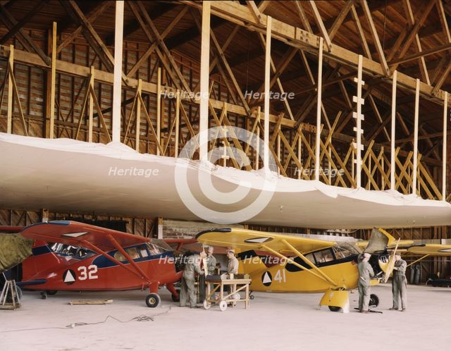 Civil Air Patrol Base, Bar Harbor, Maine, 1943. Creator: John Collier.