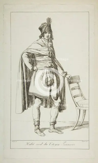 Civil Garb of the French Citizen, 1794. Creator: Vivant Denon.