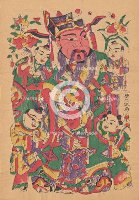 Civil door god, early 20th century. Creator: Unknown.