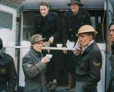 Civil Defence Corps Members Drinking Tea, 1940. Creator: British Pathe Ltd