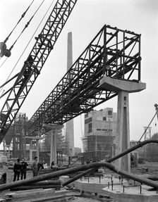 Civil engineers on the site of Coleshill Gas Works, Warwickshire, 1962. Artist: Michael Walters