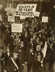 Civil servants protesting against salary cuts, London, October 1931, (1935). Creator: Unknown