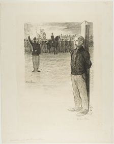 Civil Rehabilitation and Military Execution, December 1897. Creator: Theophile Alexandre Steinlen