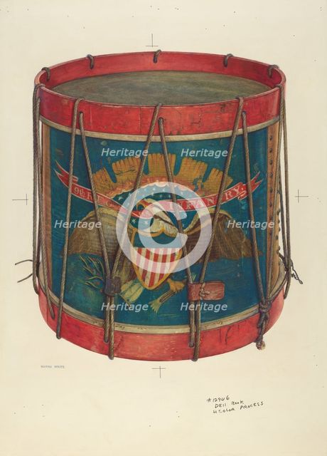 Civil War Drum, 1939-1940. Creator: Wayne White.