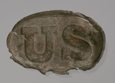 Civil War-era belt buckle from Point of Pines Plantation, ca. 1860. Creator: Unknown
