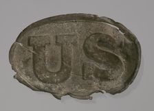 Civil War-era belt buckle from Point of Pines Plantation, ca. 1860. Creator: Unknown
