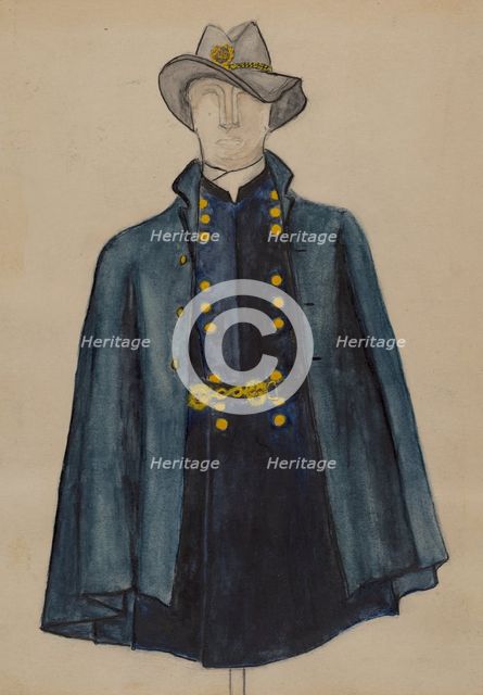 Civil War Field Uniform, c. 1936. Creator: Harold Smith.