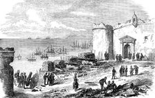 Civil War in Spain: sandbag battery for the defence of Alicante, 1873. Creator: Unknown