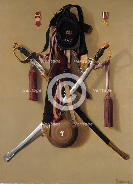 Civil War Regalia of Major Levi Gheen McCauley, 1887. Creator: George Cope.