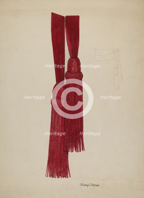 Civil War Sash, c. 1936. Creator: Gladys C. Parker.