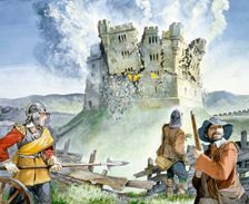 Civil War seige at Old Wardour Castle, 1644, (c1990-2010) Artist: Philip Corke