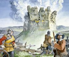 Civil War seige at Old Wardour Castle, 1644, (c1990-2010) Artist: Philip Corke