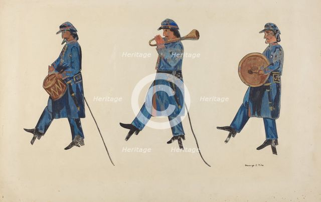 Civil War Soldiers, 1935/1942. Creator: George File.