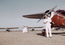 Civilian training school, students and instructors, Meacham Field, Fort Worth, Tex., 1942. Creator: Arthur Rothstein
