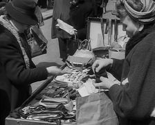 Civilians at a Market, 1942. Creator: British Pathe Ltd