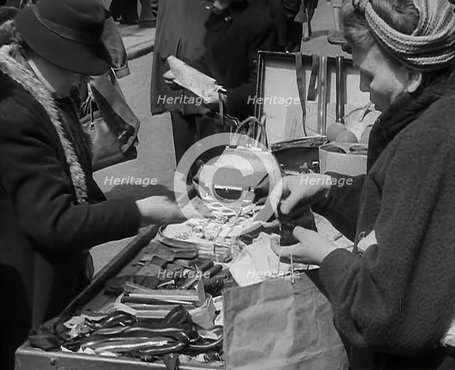 Civilians at a Market, 1942. Creator: British Pathe Ltd.