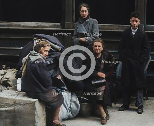 Civilians Surrounded by Bombed Out Buildings, 1940. Creator: British Pathe Ltd.