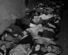 Civilians Sleeping in the London Underground, 1940. Creator: British Pathe Ltd