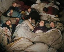 Civilians Sleeping in the London Underground, 1940. Creator: British Pathe Ltd