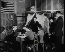 Civilians Voting in the Presidential Election, 1932. Creator: British Pathe Ltd