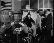 Civilians Voting in the Presidential Election, 1932. Creator: British Pathe Ltd